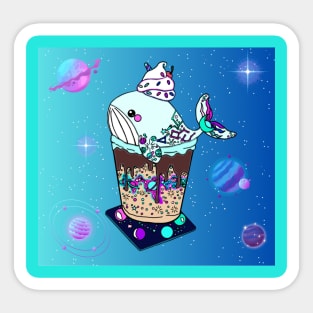 Galaxy Frappe Whale Sticker